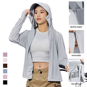 Giacca Solare Unisex Personalizzabile all'Ingrosso, Protezione UV UPF50+, in Nylon, Ultra Sottile, Traspirante, con Cappuccio - Product Image 3