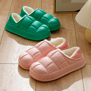 Nouveau prix d'usine Stock fond épais glisser pantoufles femmes chaussures de jardin décontracté marche hauteur augmentant hiver EVA - Product Image 6