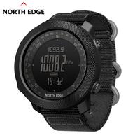 Montre connectée pour homme NORTH Edge APACHE, étanche 50 m, avec horloge, boussole, altimètre, baromètre, podomètre, montre connectée numérique pour la course à pied