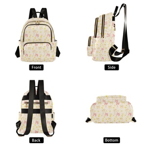 Luxury Backpack Women's Fashion Customs Bow Patterns Custom <b>Sublimation</b> Women Fashion Large Size Backpacks - Product Image 2