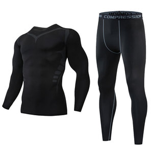 Plus collant sportivi in velluto tuta asciutta traspirante <span class=keywords><strong>Fitness</strong></span> abbigliamento caldo tuta da corsa da <span class=keywords><strong>uomo</strong></span> - Product Image 5