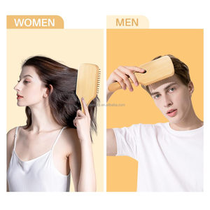 Custom Logo Scalp Massage <strong>Brush</strong> Laser Engraving Brand <strong>Self</strong> <strong>Cleaning</strong> Hairbrush Private Label Paddle Wooden Massage <strong>Hair</strong> <strong>Brush</strong> - Product Image 5
