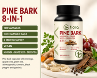 Kapsul Ekstrak Herbal Kulit Pinus Alami, Biji Anggur, dan Moringa dengan Ashwagandha, Grosir dari Produsen Tiongkok, Tiora