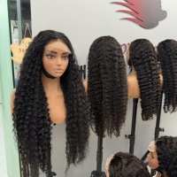 Perruques frontales en dentelle HD sans colle en cheveux humains bruts vietnamiens bouclés birmans, vente en gros pour femmes noires