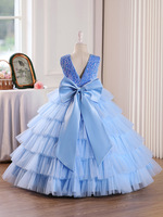 Robe de fille en tulle, robe bouffante, robe dos nu, robe de princesse pour anniversaire