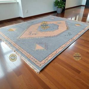 Blue Hand Knotted Area <b>Rug</b> <b>Pastel</b> <b>Rug</b> Wool Handmade Bedroom Living Room Dining Area Office Trending Hand Knotted Wool <b>Rug</b> - Product Image 5