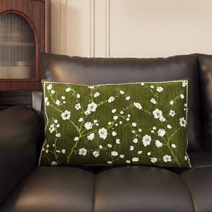<span class=keywords><strong>Coussin</strong></span> décoratif rectangulaire vert de luxe vintage le plus vendu, <span class=keywords><strong>coussin</strong></span> de canapé, <span class=keywords><strong>coussin</strong></span> de chevet doux, <span class=keywords><strong>coussin</strong></span> de dossier - Product Image 3