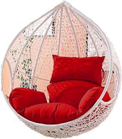 Chaise berçante moderne à double balançoire pour balcon Hamac d'intérieur Panier suspendu Chaise en rotin Nid d'oiseau Orchidée pour parc extérieur