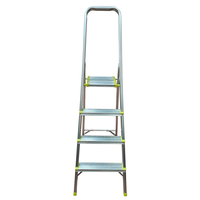 Échelle pliante multifonctionnelle en aluminium à 4 marches pour usage domestique, antidérapante, pour escalier, entrepôt, extérieur, salle de sport
