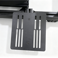 Cockpit de simulation de course personnalisé en profilé aluminium 4080, support de simulateur de course réglable avec base pour levier de vitesses, pédale et volant