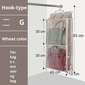 Fully Enclosed Transparent Standing Bag Organizer <b>Wardrobe</b> Dust-Proof Living Room Oxford Fabric Multifunction Storage - Product Image 6