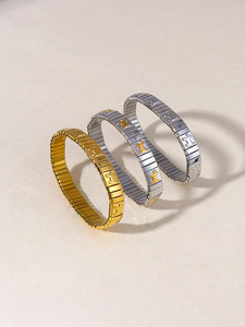 ป้ายโลหะอิตาลีแบบปรับได้ทำจากสเตนเลสสตีลสีเงินสีทองสไตล์อิตาเลียน - Product Image 6