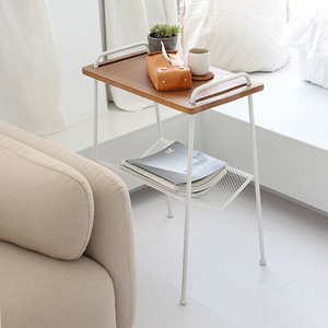 Mesa de centro pequeña minimalista para sala de estar, estilo de lujo ligero para apartamentos pequeños, mesa auxiliar de hierro forjado para sofá, Instagram - Product Image 3