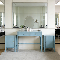Commode à 6 tiroirs bleu clair de style européen moderne, couleur personnalisée, meubles assemblés pour la chambre à coucher et l'hôtel