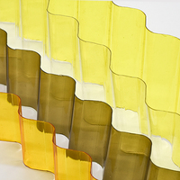 SINHAI Moderne Polycarbonate Ondulé Vague Conseil Durable PC Creux Feuille De Plastique pour Une Utilisation En Plein Air Toit Hôtels Parcs Entrepôts
