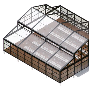 Carpa DE BODA transparente de lujo para fiestas al aire libre tamaño 10x20 a prueba de viento cubierta de poliéster duradera toldo de tela - Product Image 1