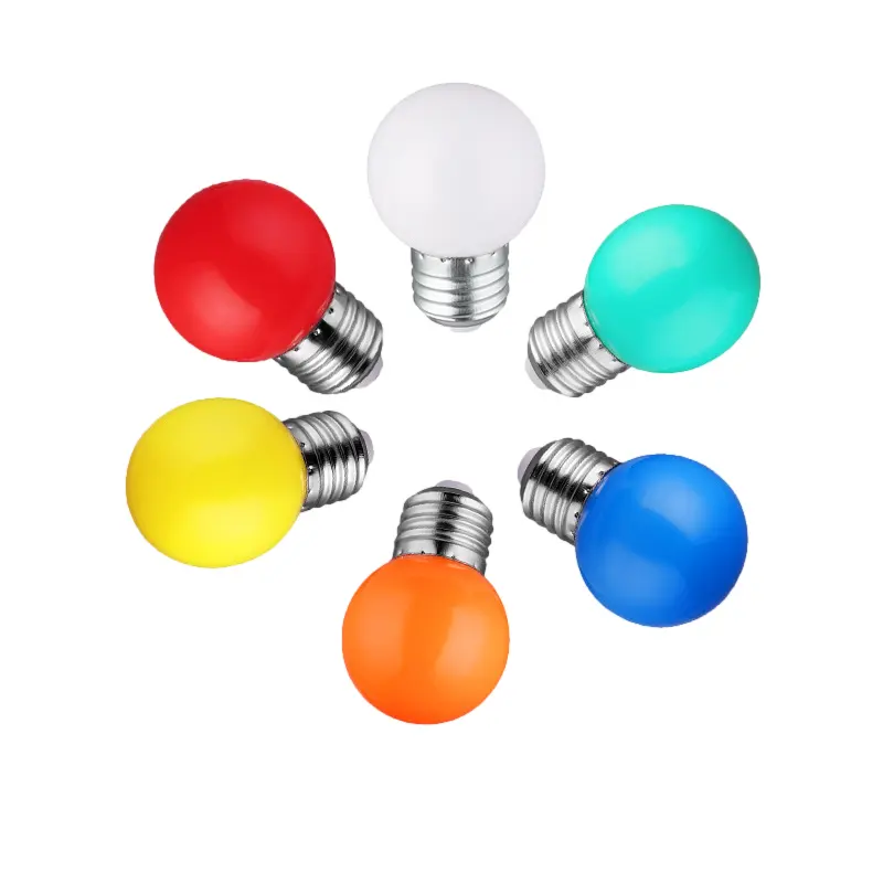 Wholesale E27 B22 1.5W Mini Round Led Color Bulb Yellow Red Led Bule Globe Shape Led Bulb