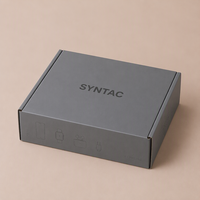 Boîte en carton ondulé E-Flute personnalisée avec logo imprimé, certifiée FSC, recyclable, avec inserts antichoc pour l'expédition e-commerce