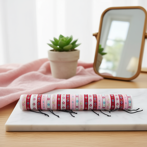 ยางรัดผมลายดอกไม้ 1.3 ซม. เชือกถักยางยืดสำหรับผู้หญิงเด็กผู้หญิงชุด 24 ชิ้น - Product Image 3