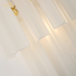 Custom Handmade Modern Luxury Brass Glass <b>Wall</b> Lamp 4-<b>Light</b> for Living Room Bedroom Villa Hotel OEM ODM - Product Image 5