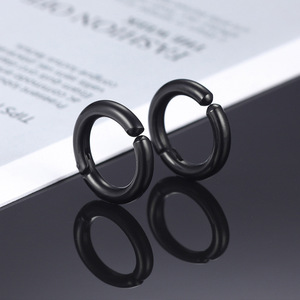 Boucles d'oreilles hypoallergéniques en acier inoxydable chirurgical unisexe, petites boucles d'oreilles pour boucles d'oreilles percées ou non percées pour hommes - Product Image 4