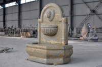 Sculpté Art Moderne Extérieur Jardin Sculpture Pierre Naturelle Fontaine D'eau Conception Personnalisée Décor À La Maison Marbre Mur Fontaine