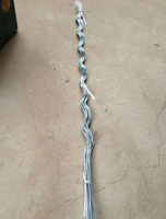 Piquet de fil en spirale en acier de tomate en métal de 6mm * 1.8m en gros
