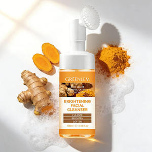 Nettoyant Visage Moussant Bio au Curcuma – Nettoyage Profond, Hydratant, Contrôle du Sébum, Brosse Nettoyante Liquide Minérale - Product Image 2