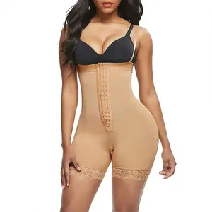 Bodysuit Met Hoge Compressie Korset Afslankende Schede Full Body Lace Tailletrainer Butt Lifter Buikcontrole Shapewear