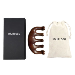 Natürlicher <span class=keywords><strong>hand</strong></span> gefertigter Massage kamm aus reinem Holz mit fünf Zähnen, <span class=keywords><strong>hand</strong></span> gefertigter Sandelholz kamm für die Aku punkt massage zur Entspannung des Kopfes - Product Image 1