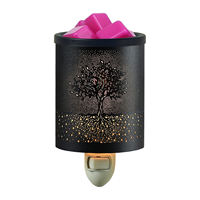 Diffuseur d'huiles essentielles électrique miniature en métal pour bougies et cires parfumées, à brancher au mur, pour la maison (vente en gros)