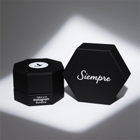 Emballage de luxe en tube hexagonal rigide noir pour le miel d'abeille, cadeaux naturels, emballage alimentaire de marque