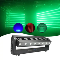 Projecteur de scène professionnel DMX 6 yeux 500mW à faisceau laser rouge, stroboscope 250W 3-en-1 LED, pour discothèque, DJ et club, avec têtes mobiles