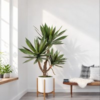 Pohon Agave Palsu Simulasi Tinggi 150cm, Alas Berat, Dekorasi Sudut Ruang Tamu, Tanaman Buatan