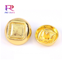Vintage kualitas tinggi Fashion berkilau emas kancing Blazer plastik 18mm batang logam paduan seng tombol untuk pakaian