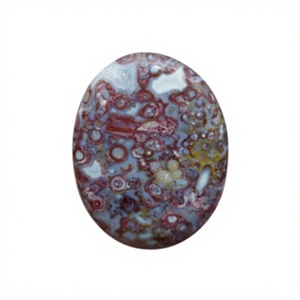 FAIJAN GEMS - Gema Natural Ovalada de Jaspe con Diseño de Piel de Leopardo, Certificada por Terceros, Calidad Superior para la Elaboración de Joyas - Product Image 1