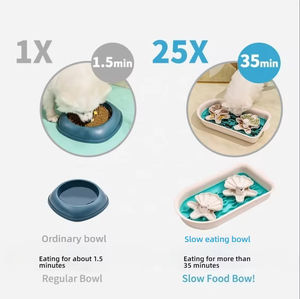 Bunnyhi YZ014 Pet Fun Puzzle Dispensador de golosinas Alimentador Lento para perros Cuenco Antideslizante Cuenco de alimentación lenta para perros Plato para una <span class=keywords><strong>dieta</strong></span> saludable - Product Image 5