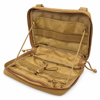 Pochette de rangement pour outils en polyester personnalisée avec sangles de fixation arrière et ouverture zippée