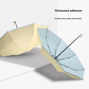 Paraguas de Bolsillo con Pegamento de Colores al 50%, Protección Solar, Parasol de Doble Uso, Mini, para <span class=keywords><strong>Sol</strong></span> y Lluvia, Venta al por Mayor Directa de Fabricante - Product Image 3