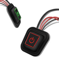 Interrupteur chauffant à bouton-poussoir en silicone, contrôle de température à 3 niveaux, contrôleur étanche IP67 pour gilets chauffants, gants et genouillères chauffantes