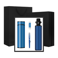 Juego de Regalo 4 en 1 de Moda: Termo, Paraguas, Memoria USB y Bolígrafo, Personalizable, Nuevo