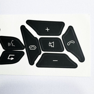Pegatinas para botones del volante de Mercedes-Benz, kit de reparación con ventosa de PVC negro para controles de automóvil - Product Image 2