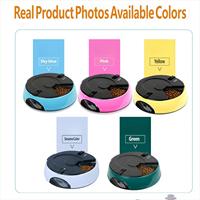 Distributeur automatique de nourriture pour animaux de compagnie 6 repas, étanche, plusieurs couleurs disponibles (rose, bleu, vert), en ABS, certifié CE RoHS, pour chats et chiens