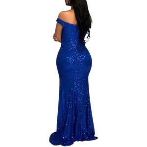 เดรสเซ็กซี่เปิดไหล่ข้างเดียว แต่งเลื่อม ผ่าสูง สำหรับผู้หญิง แฟชั่นสุดฮิต ลดราคา - Product Image 4