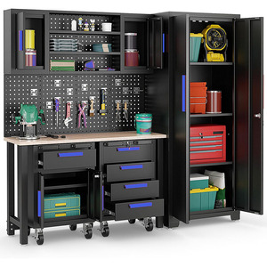 Armoire de rangement d'outils modulaire en acier Richwinner Factory, disponible en OEM, armoire d'<span class=keywords><strong>atelier</strong></span>, garage, tiroirs, étagères réglables, garantie 3 ans - Product Image 3