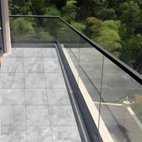 Garde-corps en verre en alliage d'aluminium durable au design moderne, garde-corps de balcon, garde-corps d'escalier, 6 pieds, traité thermiquement, imperméable