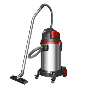 Round Solid And Durable Stainless Steel Barrel Powerful Suction Commercial 30L Wet And Dry Vacuum Cleaner From China