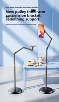 Support de téléphone omnidirectionnel sur pied pour prises de vue aériennes, multifonctionnel, idéal pour les marathons TV, le streaming en direct et les vidéos sur tablette