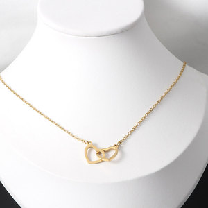 Waterproof Jewelry 316L Stainless Steel 14k 18k Gold Plated Heart Toggle Chain <b>Charm</b> Necklace for Women - Product Image 5