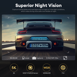 Dash Cam phía trước và phía sau 4k lệnh bằng giọng nói ống kính kép xe máy ảnh Lingdu LD06 5G Wifi GPS BT xe hộp đen - Product Image 4